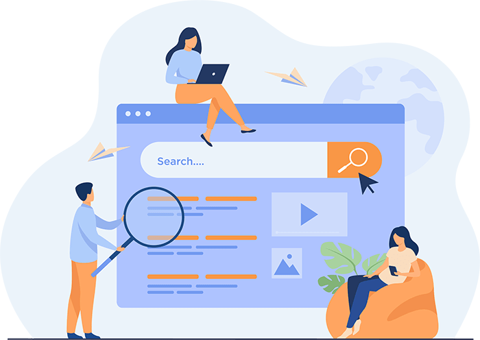 Digital Marketing and Development Illustration